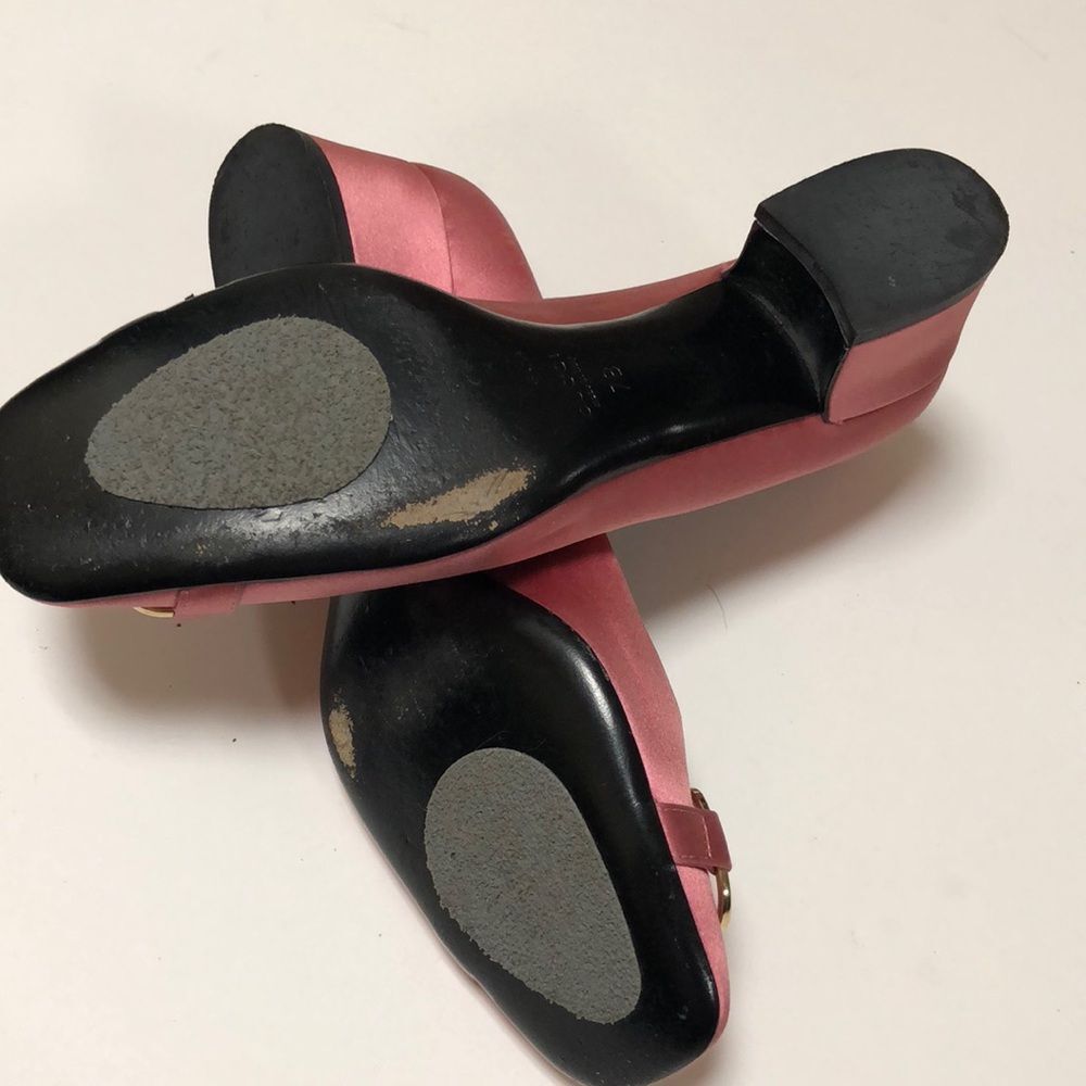 Vintage Gucci Pink Rose Satin Ballerina size 7B - Picture 4 of 8